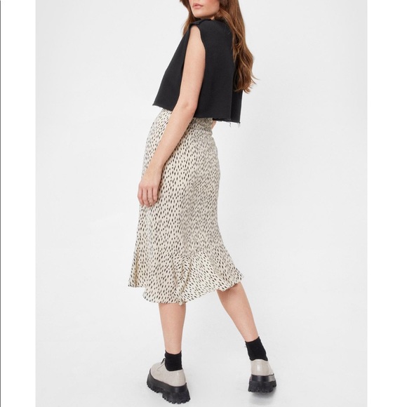 Abstract Asymmetric Ruffle Midi Skirt - Picture 4 of 5